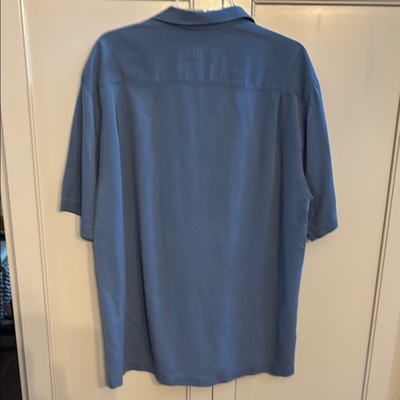 Tommy Bahama 100% silk Men's Blue Short Sleeve button down lg - Picture 5 of 5
